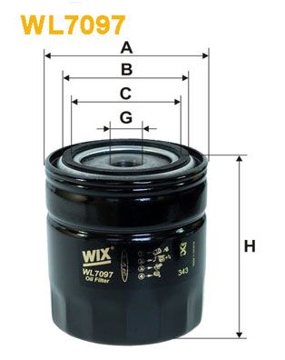 WIX FILTERS Масляный фильтр WL7097
